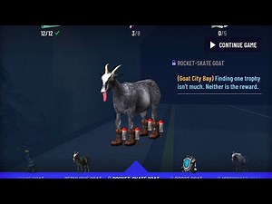 How to get the Rocket-Skate Goat in City Bay! Goat Simulator