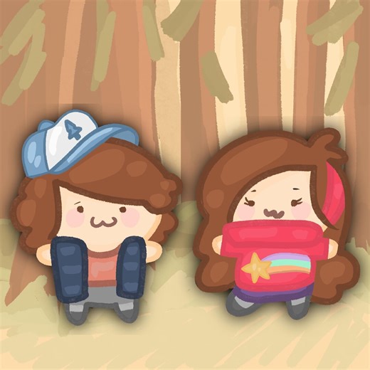 Gravity Falls Stickers - Mabel & Dipper - Etsy