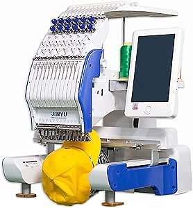 Amazon.com: Fbshicung 12 Needles mini single head computerized embroidery machine 1200RPM Automatic Commercial Hats and Clothing Embroidery #FB-1201