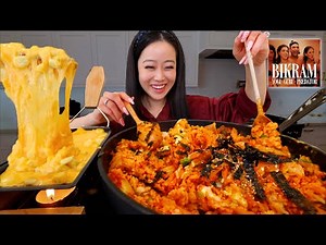 RECIPE! KIMCHI FRIED RICE + KOREAN CHEESY CORN MUKBANG