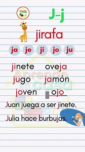 18K views · 897 reactions | 漣 Letra J. Practiquemos palabras con las silabas ja, je, ji, jo, ju . #educacion #aprendizaje #primaria #educativo #aprender #preescolar #letras #lectura | Aprendo en casa | Facebook