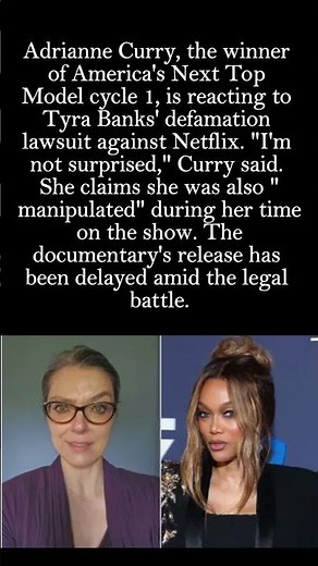 Adrianne Curry Reacts to Tyra Banks Suing Netflix: 'I'm Not Surprised' 😐 #shorts #adriannecury