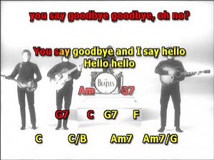 Hello Goodbye Beatles best karaoke instrumental lyrics chords cover