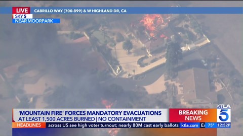 Mountain Fire 1 p.m. Update: At least a dozen homes destroyed