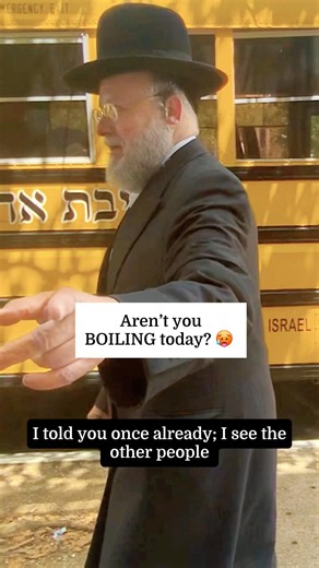 Heat wave and Hasidic men still wear all the garb