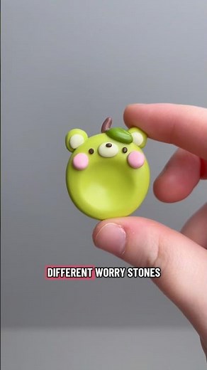 creating my first polymer clay collection - Day 4 🍐 #polymerclay #clayartist #worrystone