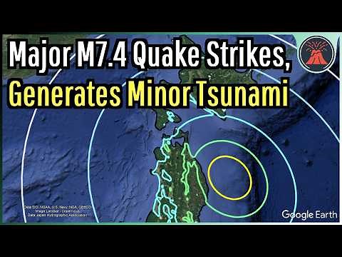 Japan Earthquake Update; Major M7.4 Quake Strikes, Generates Minor Tsunami
