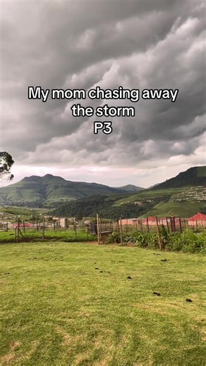 Mom Chasing Away the Storm: A Heartwarming Moment