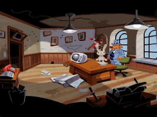Sam & Max: Hit the Road - Featured in our book - The Art of Point-And-click Adventure Games Crammed with stunning game imagery, concept art, and interviews with legendary designers, this beautiful volume is a feast for point-and-click adventure fans everywhere. Reprints due 21st May, get a stock alert here: https://www.bitmapbooks.com/collections/all-books/products/the-art-of-point-click-adventure-games #bitmapbooks #booktok #gaming #pointandclick #fyp