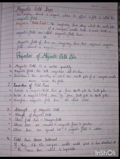 Class 10 Science ( Chapter 12 Magnetic Effect of Electric Current)#class10notes