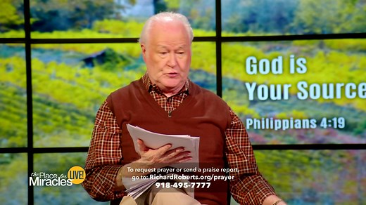 The Place for Miracles Live where Richard will pray and believe with you for the miracle you need. To get your copy of "Prayer Cover" by Richard and Lindsay Roberts, call the Abundant Life Prayer Group at 918-495-7777 For more information about Richard Roberts Ministries: -Website: http://www.richardroberts.org | Richard Roberts