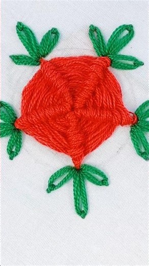 beautiful flower 🌺 design #embroidery #flowers #cute #leafdesign #fblifestyle