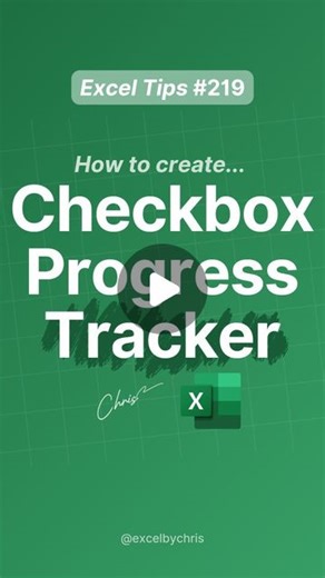 Christian Colombo | The Excel Guru | Should I tell my manager this Excel hack?? 🤔 In this tutorial, you'll learn how to create a progress tracker in Excel using checkboxes and... | Instagram