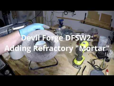 Devil Forge DFSW2: Lining with refractory "mortar" - Greenpatch 421