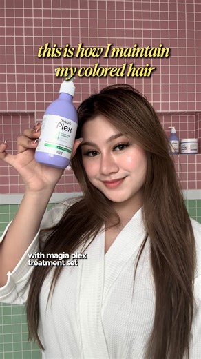 Magia by Inaura on Instagram: "This is how I keep my colored hair looking healthy, fresh & glowing ✨ 1. Magia Plex color lock shampoo 2. Magia Plex color lock conditioner 3. Magia Plex color lock mask 4. Magia Plex color glow hair serum #magiabyinaura #magiaplex #treatment #haircolor"
