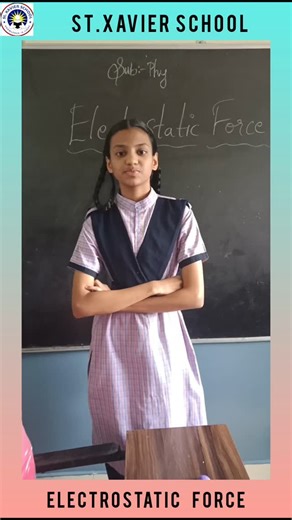 ST.XAVIER SCHOOL on Instagram: "⚡ Electrostatic Force Experiment! 🎈📄 Our Class 8 students explored the concept of electrostatic force through a fun hands-on activity. Using a balloon and bits of paper, one student demonstrated how static electricity can attract light objects—bringing science to life in the classroom! 🧠🔬 #ElectrostaticForce #ScienceExperiment #HandsOnLearning #Class8Activity #StXavierSchool #YoungMindsAtWork #scienceisfun"