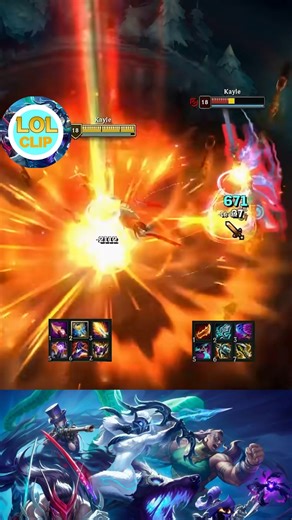 AP Kayle VS AD Kayle Round 2 Fight #reels #shorts #shortsreels #review #reviewvui #trendingreels | LOL clips