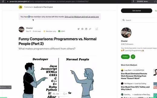 1. 绕过程序员经常上的网站medium的会员限制