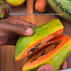 Tired of pineapples that look perfect but taste like nothing? 🍍😩 We're on a mission to change that! Every morning, we slice and taste-test our fruit. Is it sweet enough? Juicy enough? Only the best makes it to your door - and ours! | Greenspoon