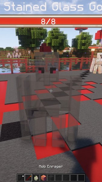 Minecraft Arena: Iron Golem vs Gray Stained Glass Golem