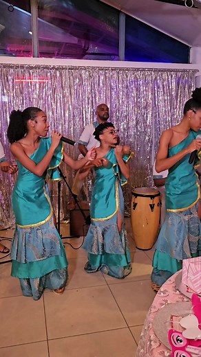 Trinidadian Christmas Parang Live Performance with Festive Lights