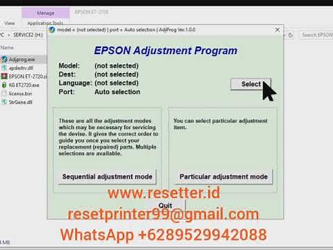 Software Resetter Reset Epson ET-2720 ET-2750 ET-2700 ET-2600 ET-2650 ET-2726