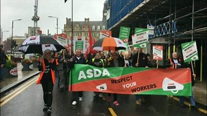 Asda staff protest in Leeds over new contract