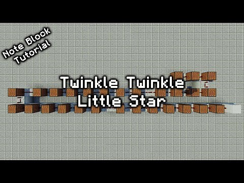 Twinkle Twinkle Little Star - Minecraft Note Block Tutorial (Ah vous dirai-je, Maman)