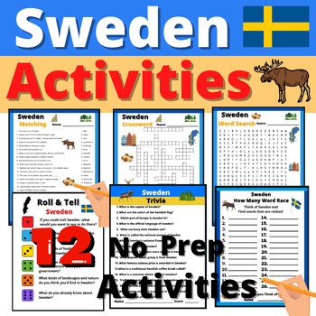 Sweden Activities Packet Country Study Lessons Resources