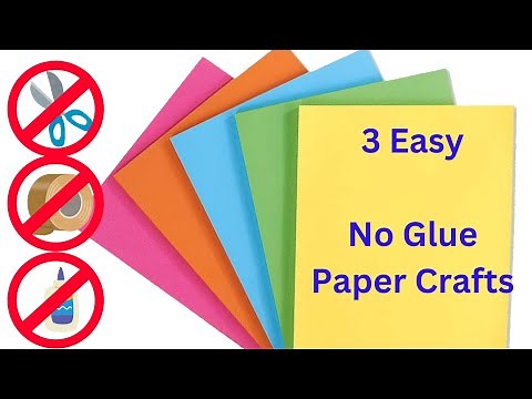 3 Easy No-Glue Paper Crafts ✨ | Fun DIY Crafts Using A4 Paper!
