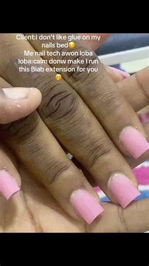 Biab extension 😌🥰….no glue no powder..no tips…just biab and vibe🙈 #tipsheavenbybells #beauty #biab #500kviews #biabextensions