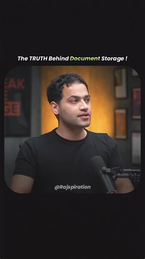 Raj Shamani Inspires on Instagram: "The TRUTH Behind Document Storage! . . @rajspiration Follow For More . . ( Motivation, Facts , Relationship, Business, Raj Wisdom )"