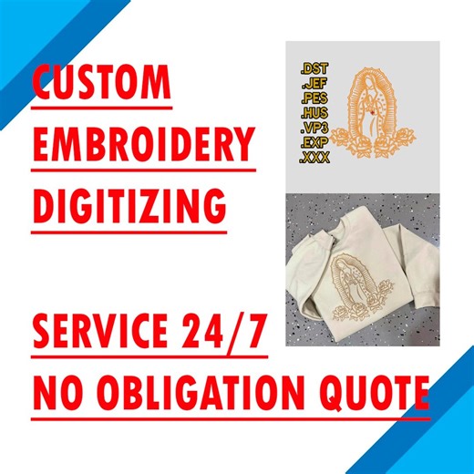 Digitization of Custom Embroidery, Digitization of Logos, Embroidery Digitization Service, Image Digitization - Etsy