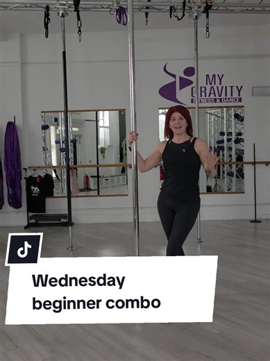 On wednesday we work those fundamentals in a beginner friendly combo. #poledancing #poletutorial #polemotivation #pole #poletrick