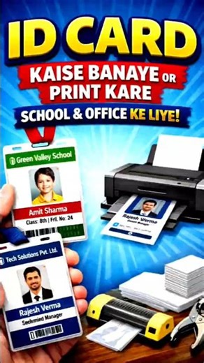 School ID Card Design Kaise Banaye✔ Office / Company ID Card Kaise Create Kare✔ Photo Add Karna