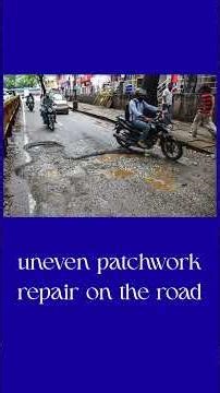 How City Road Patch Work Repairing and Potholes On The Road Impacts Bike Riders' Health