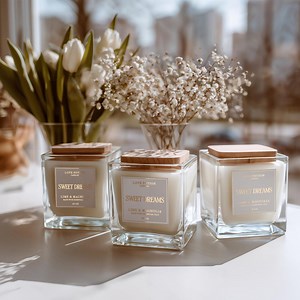 Custom Candle Labels: Gold Foil, Clear or White Vinyl Stickers - Etsy