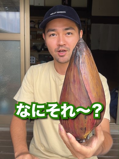 バナナの蕾って食べられるの！？ #tiktok教室 #田舎暮らし #おすすめに乗りたい #古民家暮らし #古民家 #ひみつ基地