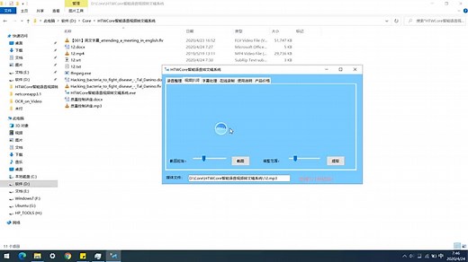 HTWCore提取视频中的内嵌字幕成文稿