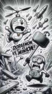 Doraemon and Minion Funny Battle