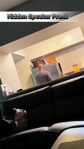 Hidden speaker prank 🤣🤣#scareprank #jumpscare #funny #fyp #family