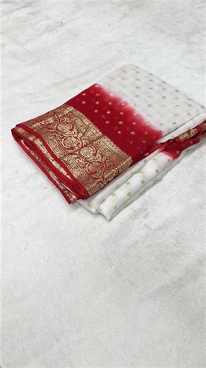 Viscose georgette pallu saree 1299 a with unstitched contrast blouse