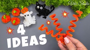 DIY Halloween Crafts 2025 💥🎃 4 Easy & Fun Pipe Cleaner Ideas 👻 #halloweencrafts #diyhalloween #pipecleanercrafts #easycrafts #halloweendecor | VIKI Studio DIY