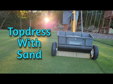 Sand Top Dressing a Putting Green