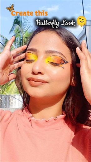 Butterfly eye makeup tutorial 👀🦋. #makeup #makeuptutorial #eyemakeup