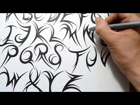 How to Draw a Tribal Font