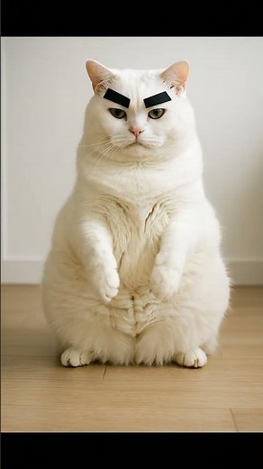 Why Does This Cat Look So Serious?! 😳 Eyebrows on a Cat Create the Funniest Reaction