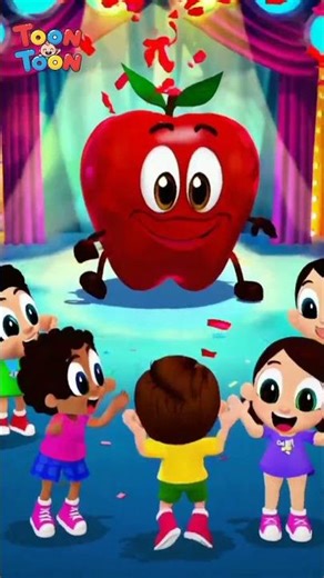 Learn Red Color with Apple 🍎 | Red Red Apple Red | Kids Cartoon Song