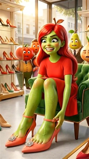 La chica manzana tenía unos pies enormes que asustaban a todos, así que fue en búsqueda de un árbol mágico que hiciera que sus pies fueran normales... #frutinovelas #fruitstories #novelasdefrutas #fruits #fruitdrama