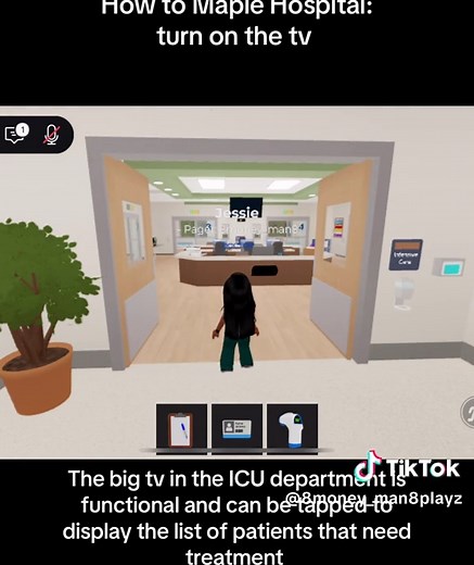 How to turn on the TVs at Maple Hospital #howtomaplehospital #maplehopital #roblox #robloxmaplehospital #maplehospitaltutorial